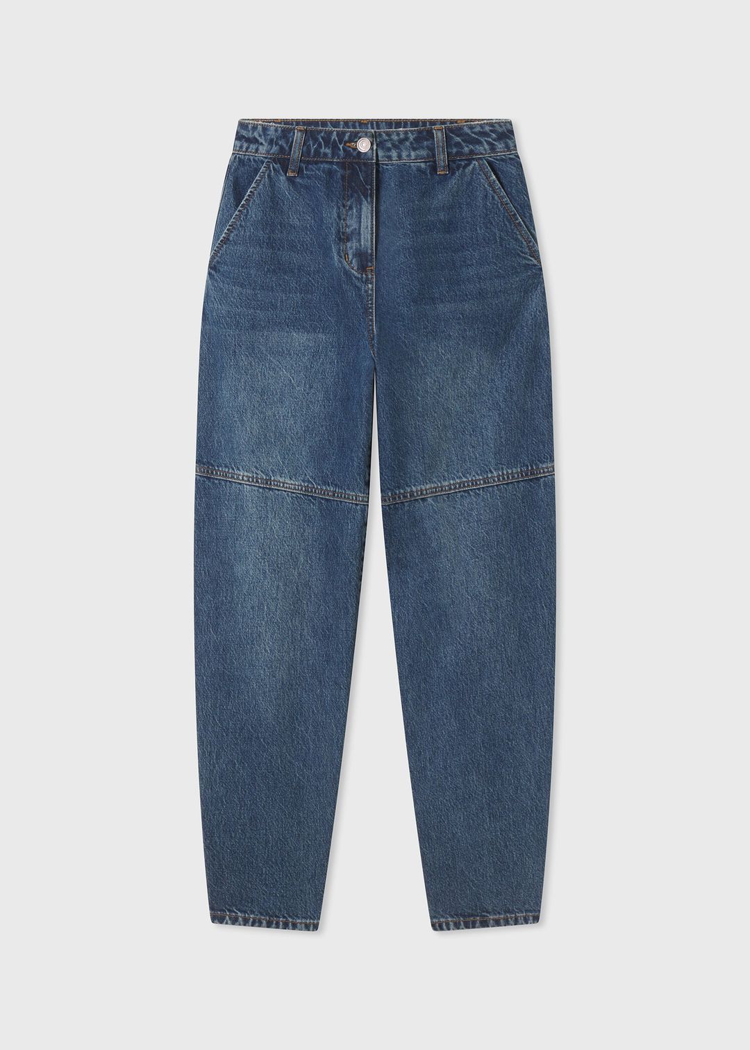 High Waist Balloon Pant in Denim - Indigo #4