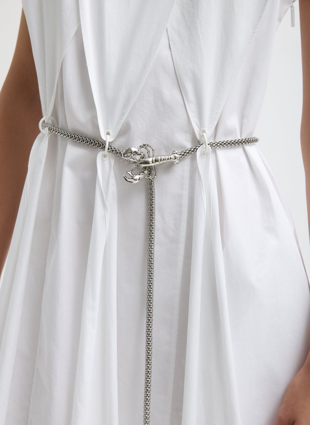 Eco Poplin Halter Paneled Dress #7