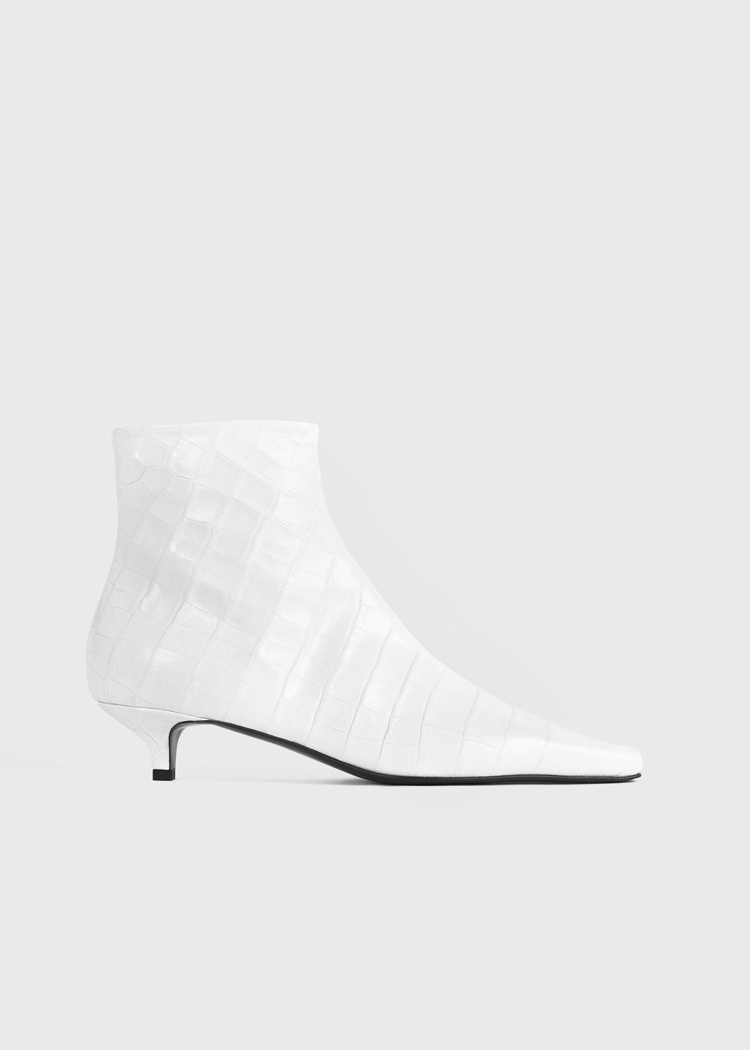 The Croco Slim Ankle Boot white #8