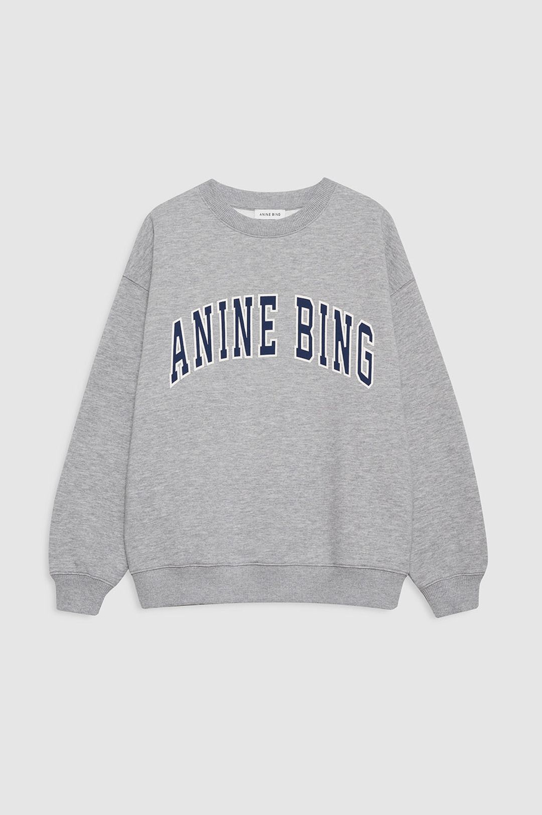 Spencer Sweatshirt ANINE BING - Medium Heather Grey With Navy #3