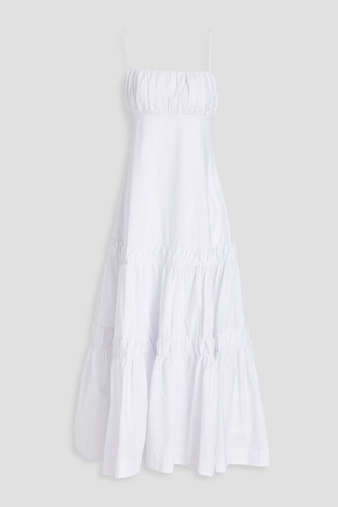Didi gathered cotton-poplin maxi dress