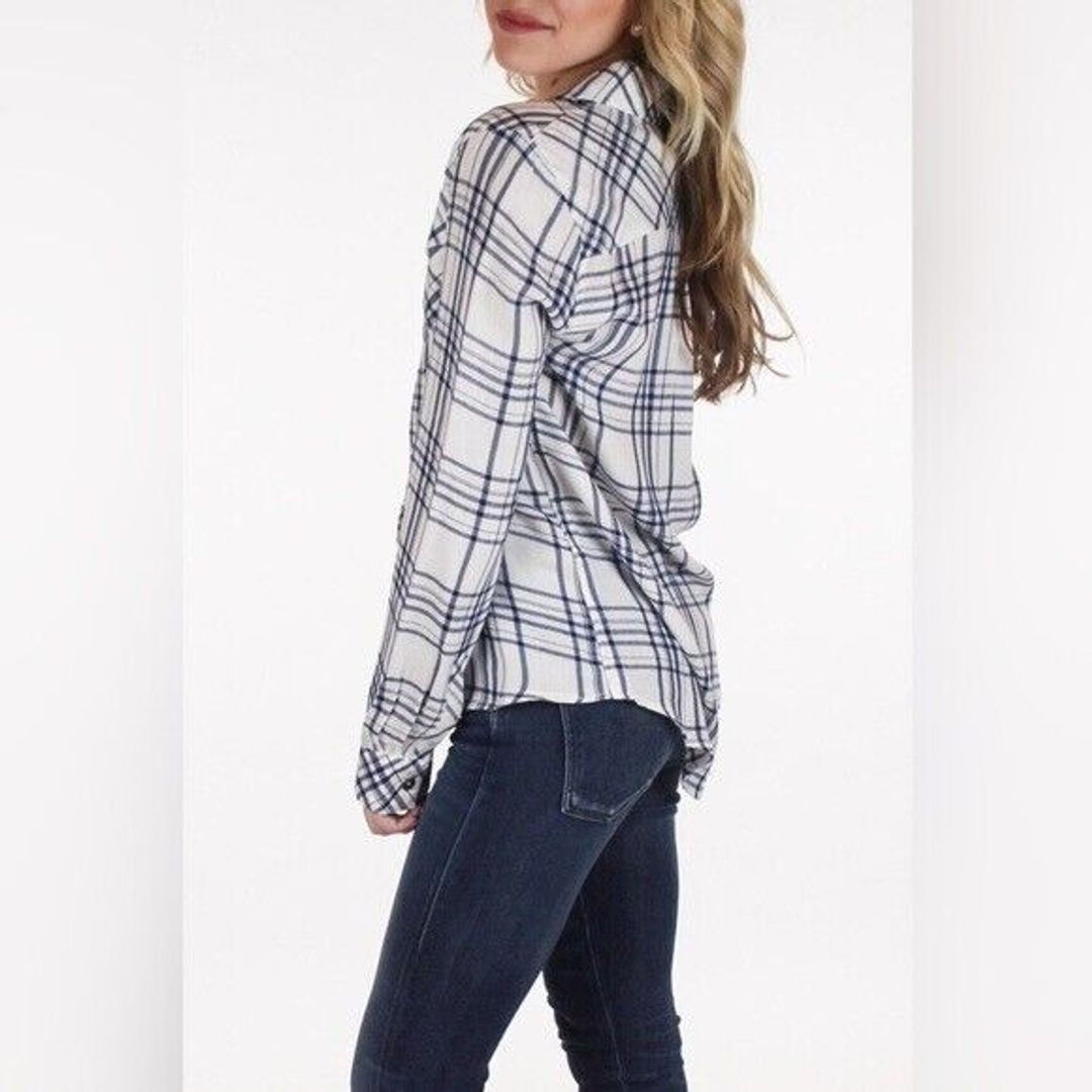 Anthropologie Ash and Ember shirt Hermosa sleeveless Plaid Flannel NWT #9