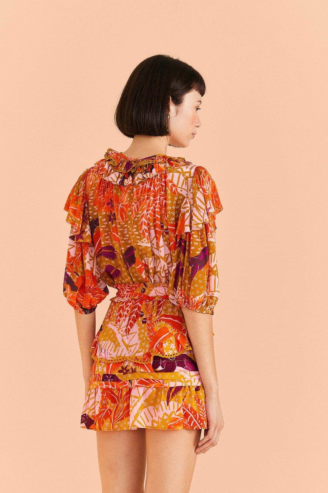 Beige Jungle Panther Mini Skirt #4