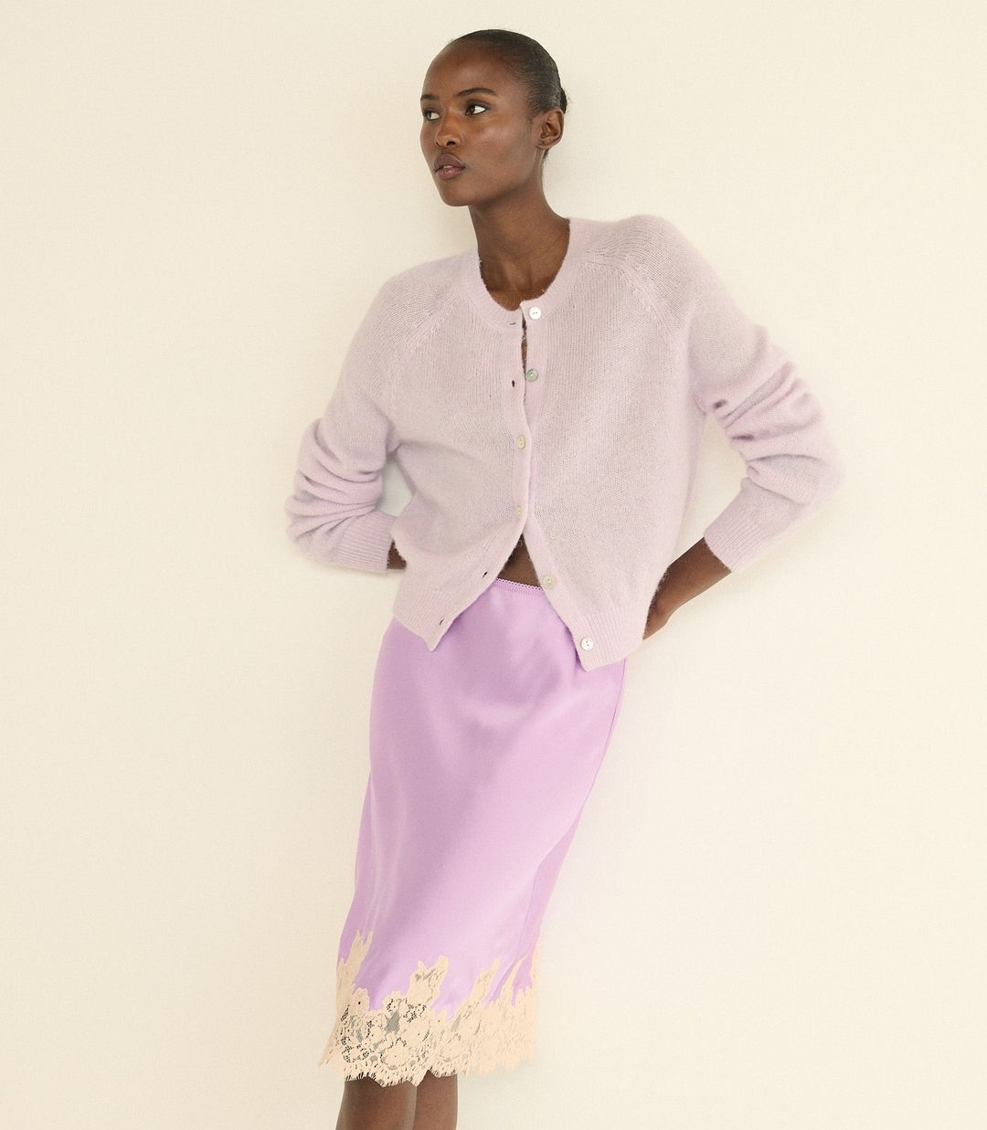 PETRA CARDIGAN -- VIOLET THISTLE #13