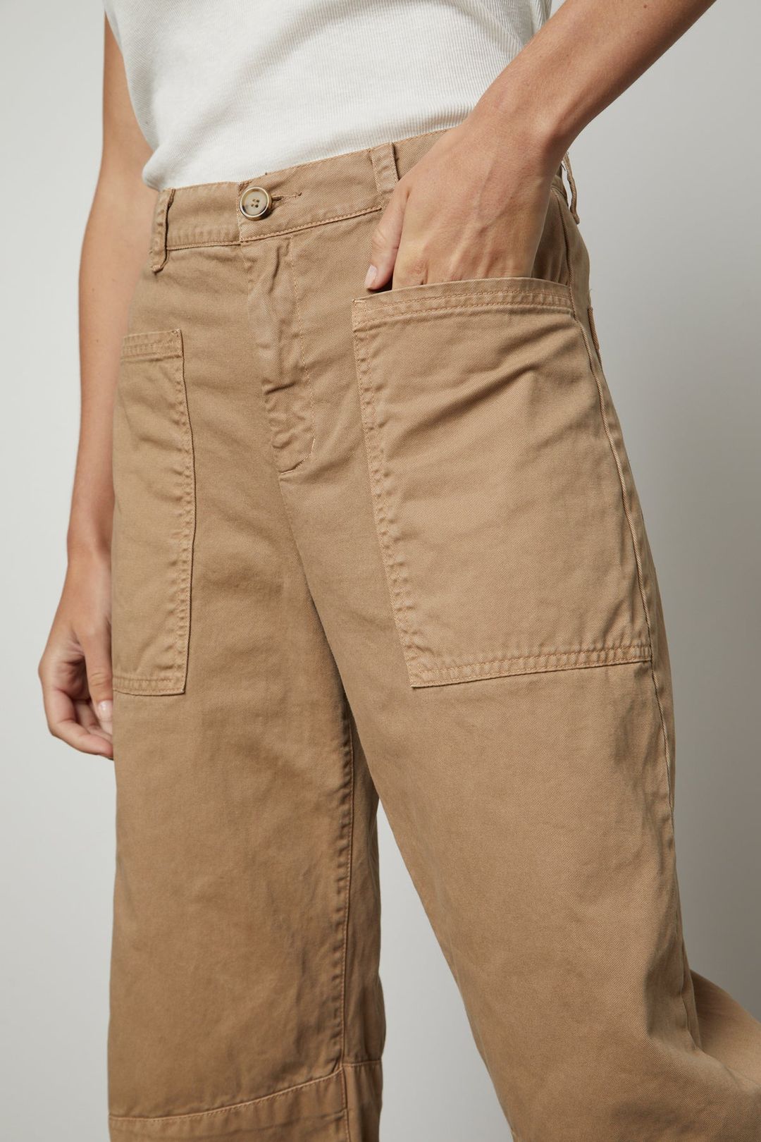 BRYLIE SANDED TWILL UTILITY PANT #2