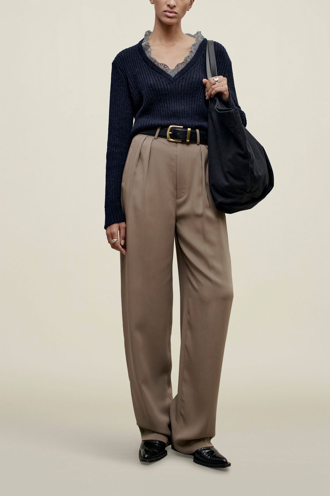 Leith V-Neck in Superfine Mohair #2