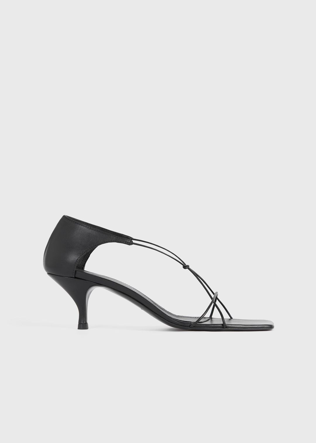 The Leather Knot Sandal black