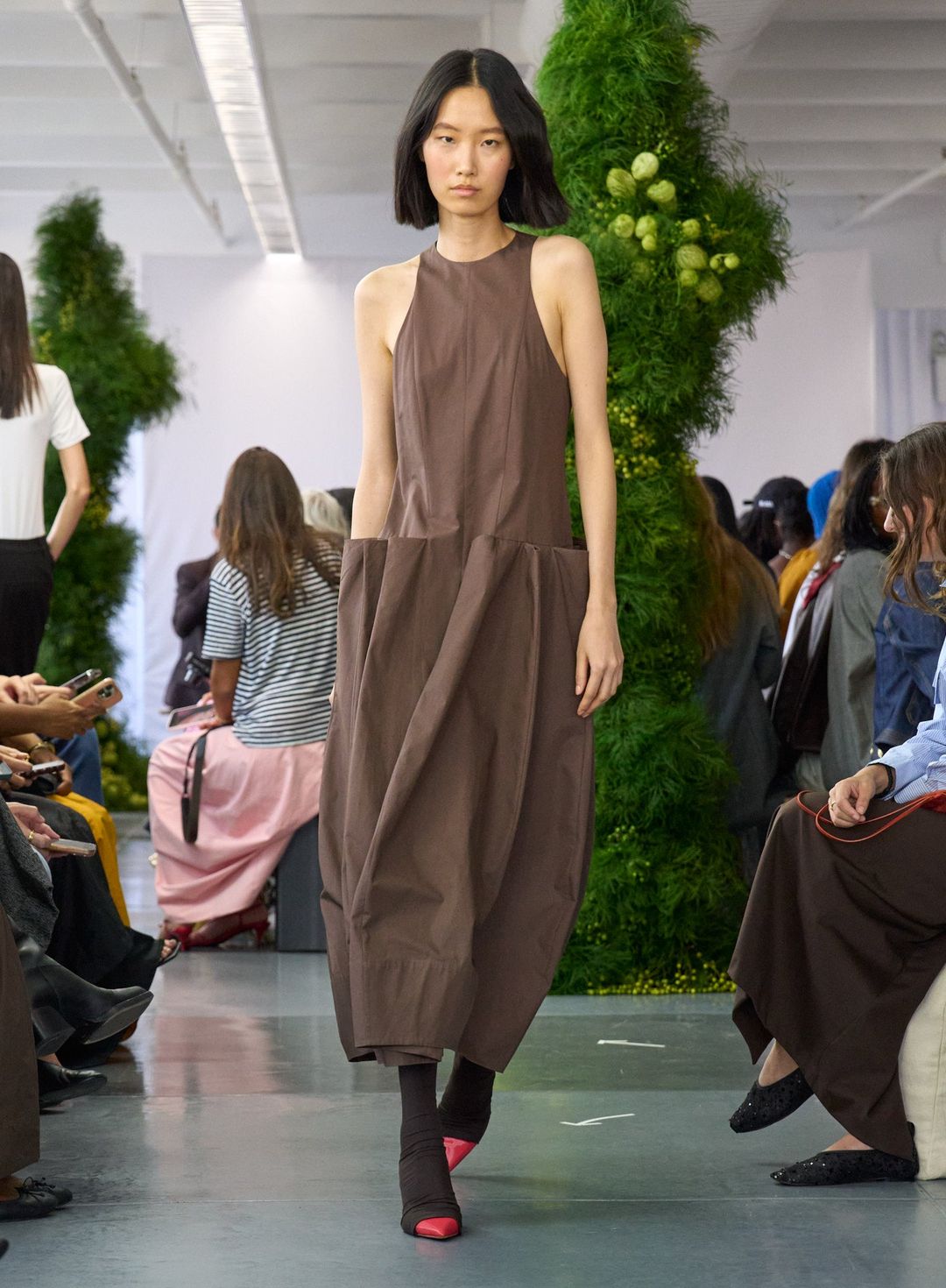 Compact Eco Poplin Pinched Pleat Dress #2