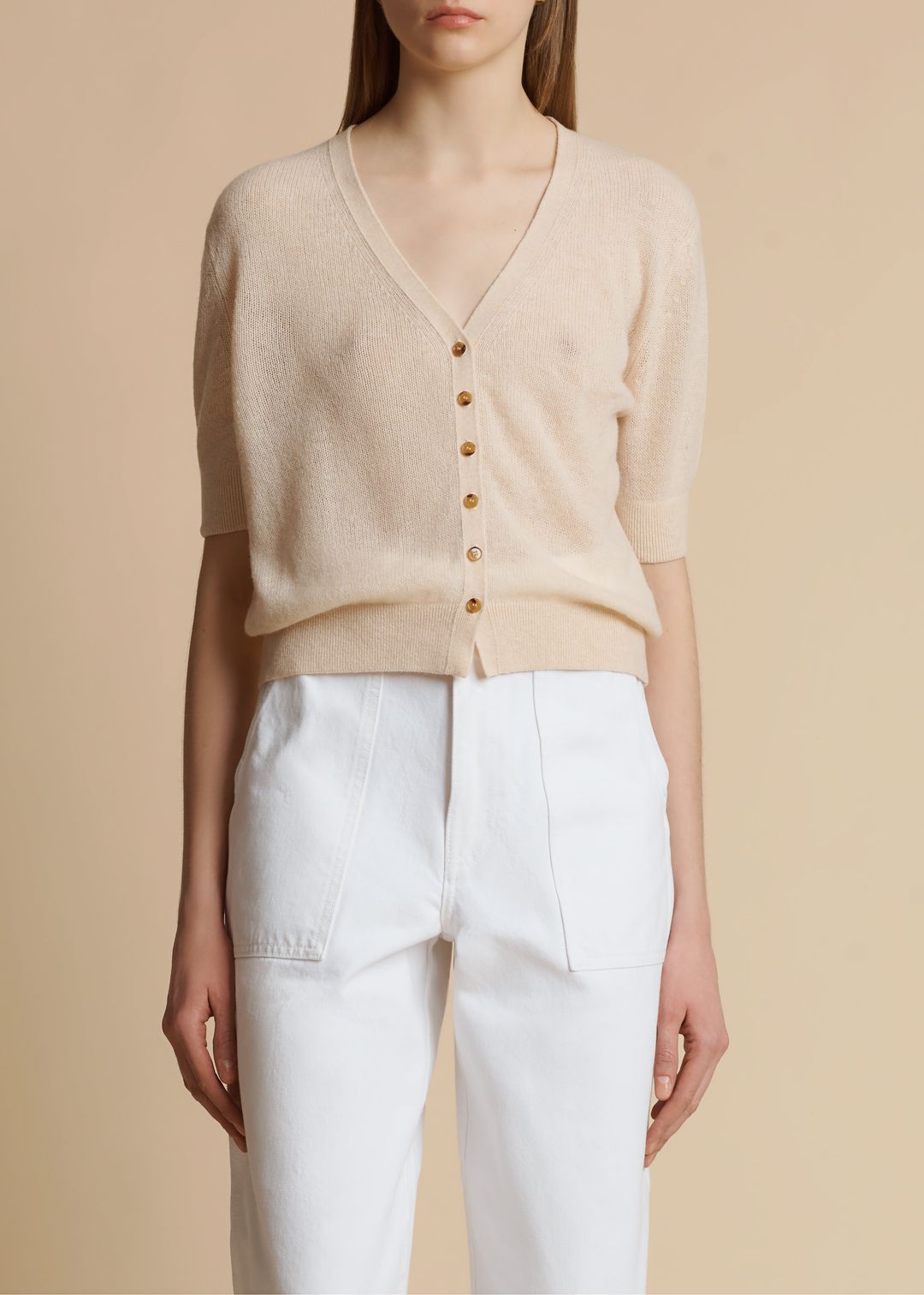The Dianna Cardigan in Custard