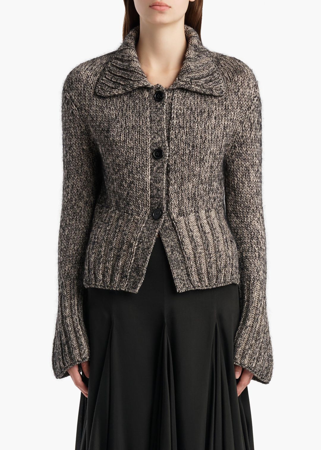Takeo Cardigan in Sepia and Black Multi #3