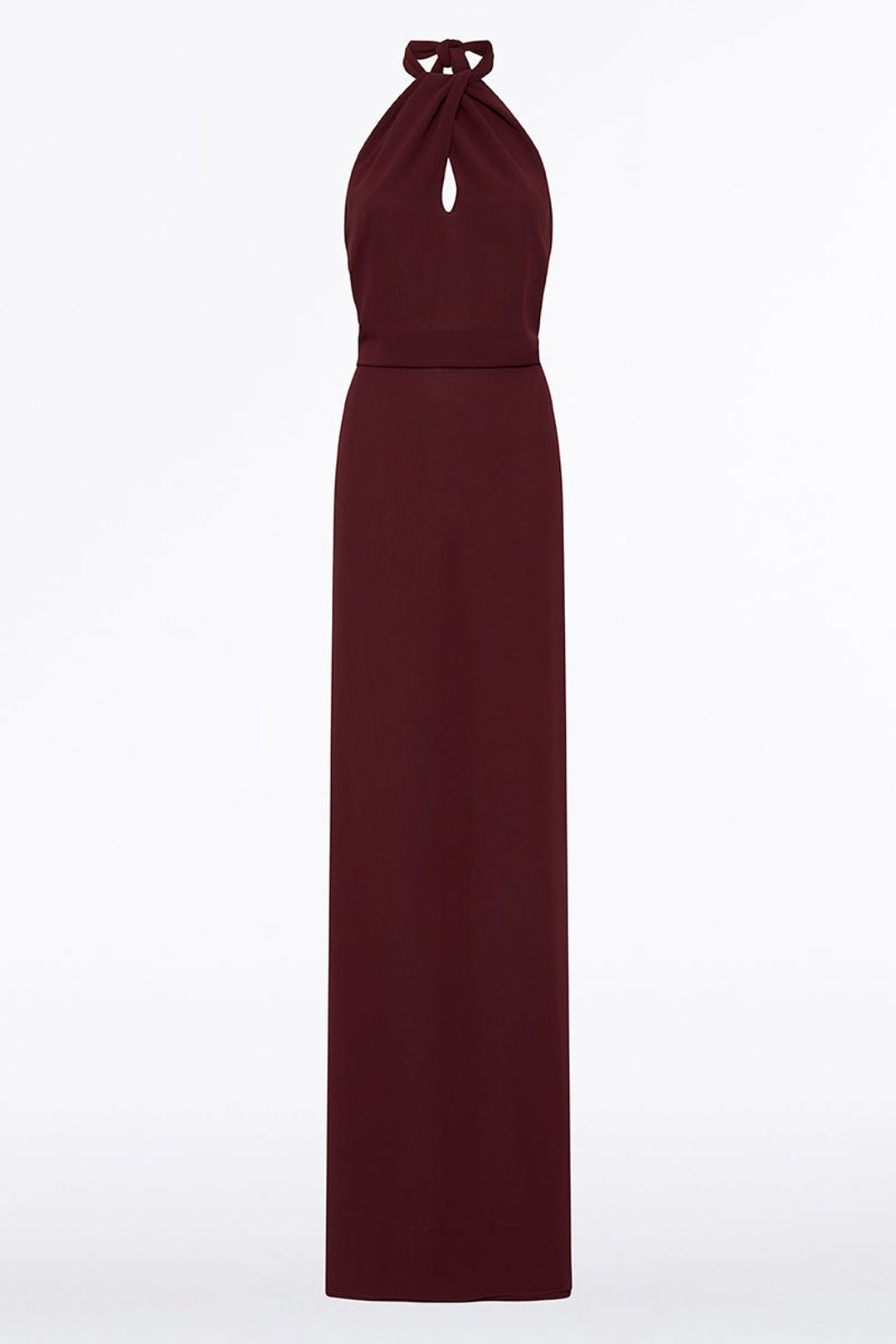 MERLOT GEORGETTE BACKLESS GOWN #5