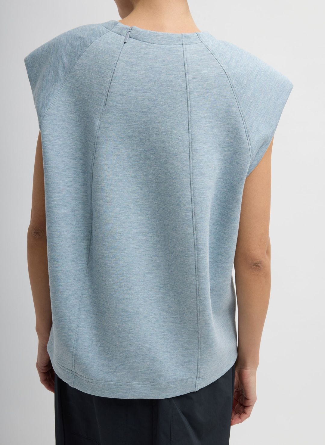 Bonded Viscose Sculpted Sleeveless Top #3