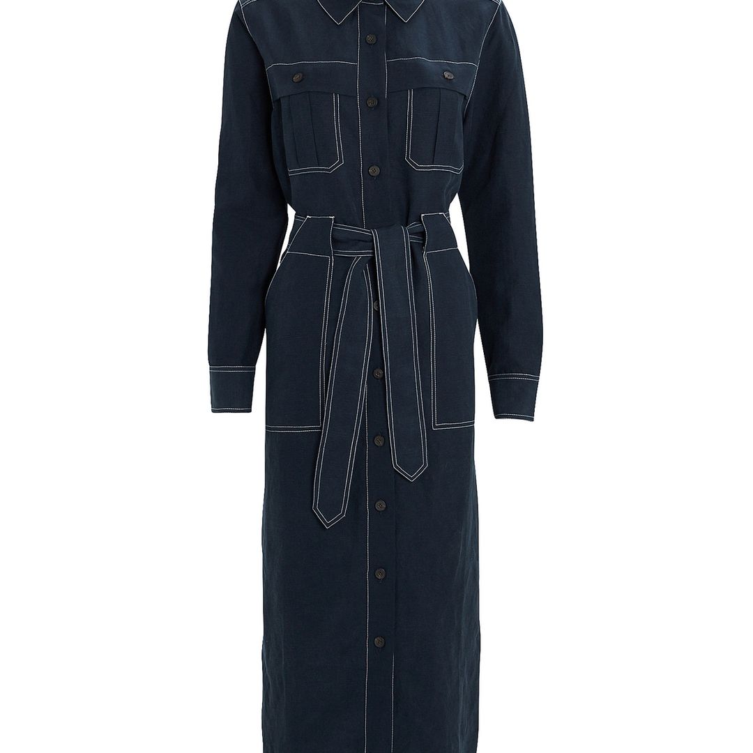 Juno Linen-Blend Shirt Dress