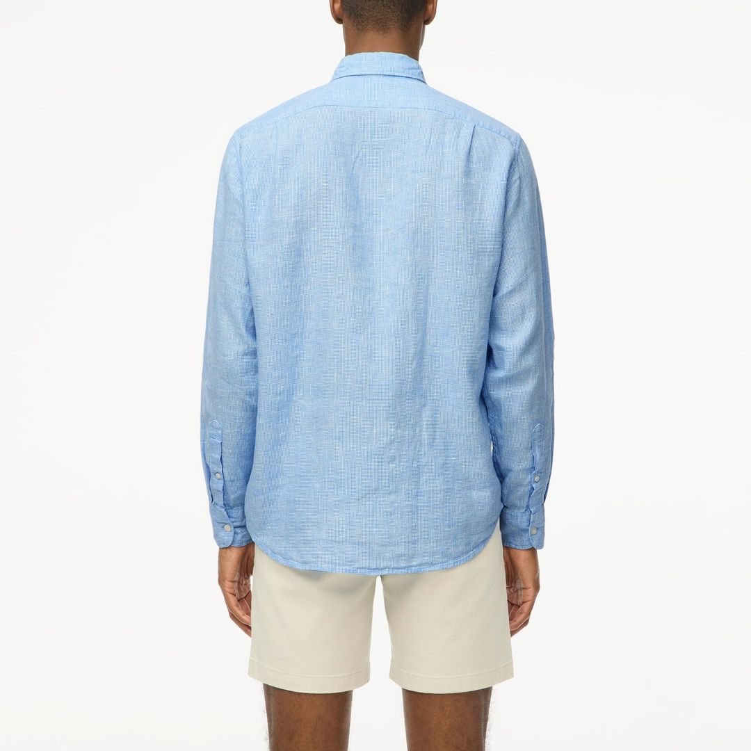 Slim linen-blend shirt #4