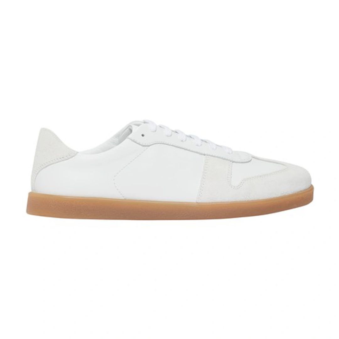 Walker suede-trimmed leather sneakers #7