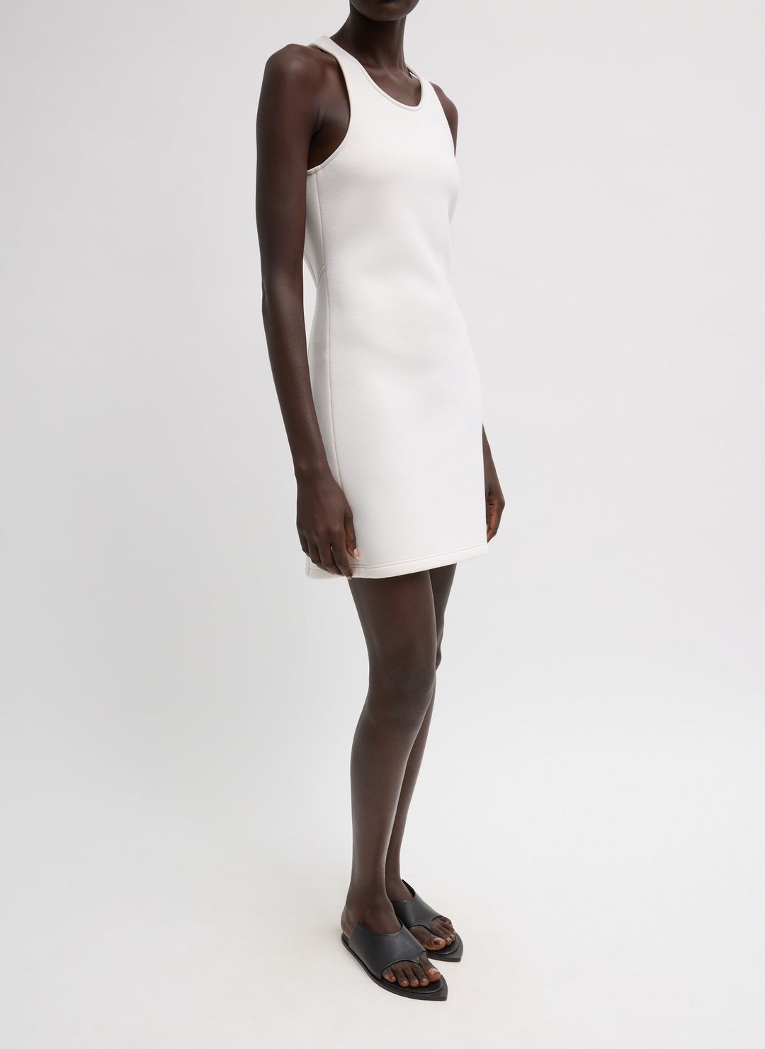 Bonded Viscose Sculpted Sleeveless Tunic Tank #3