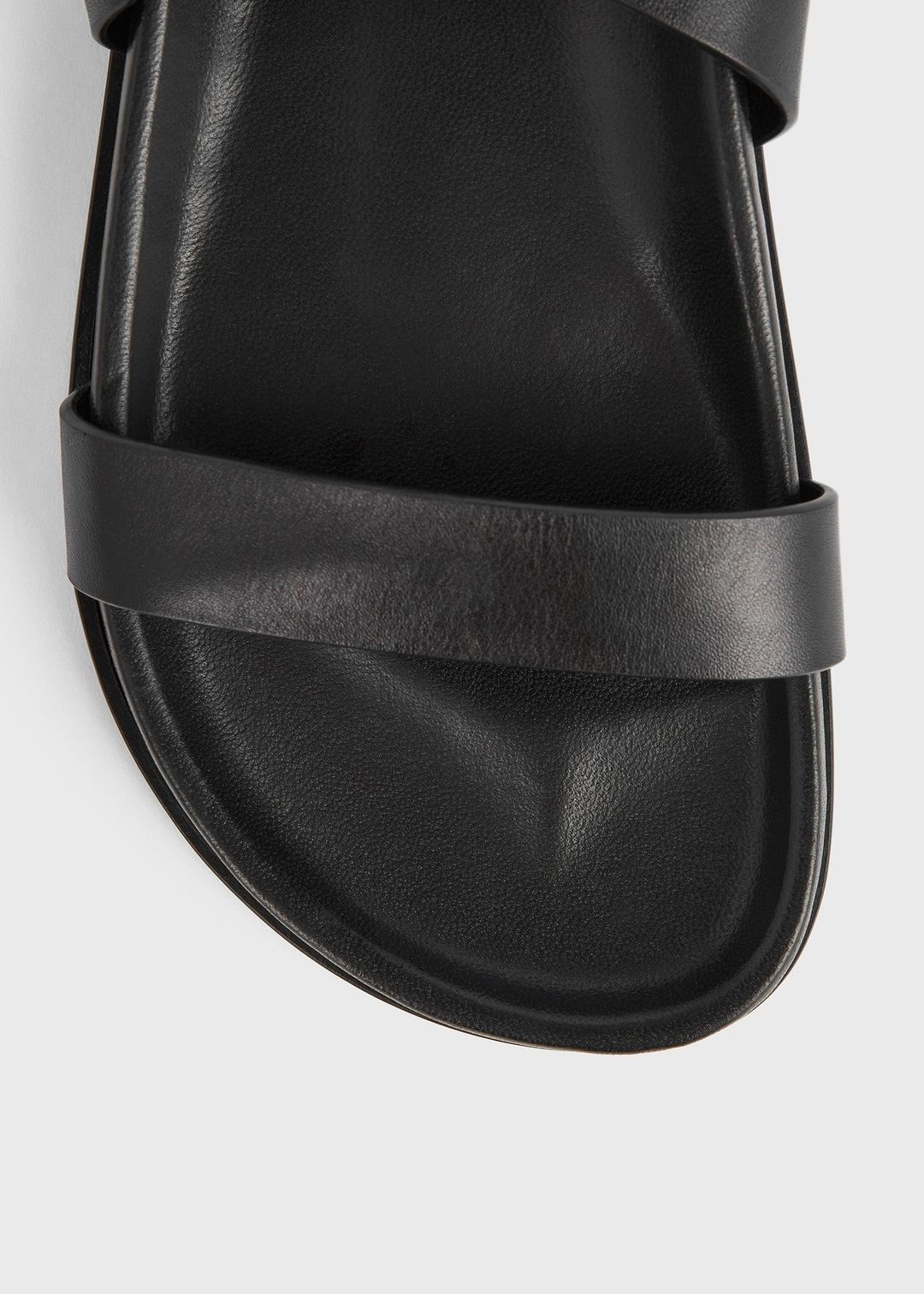 Chunky leather sandals black #3