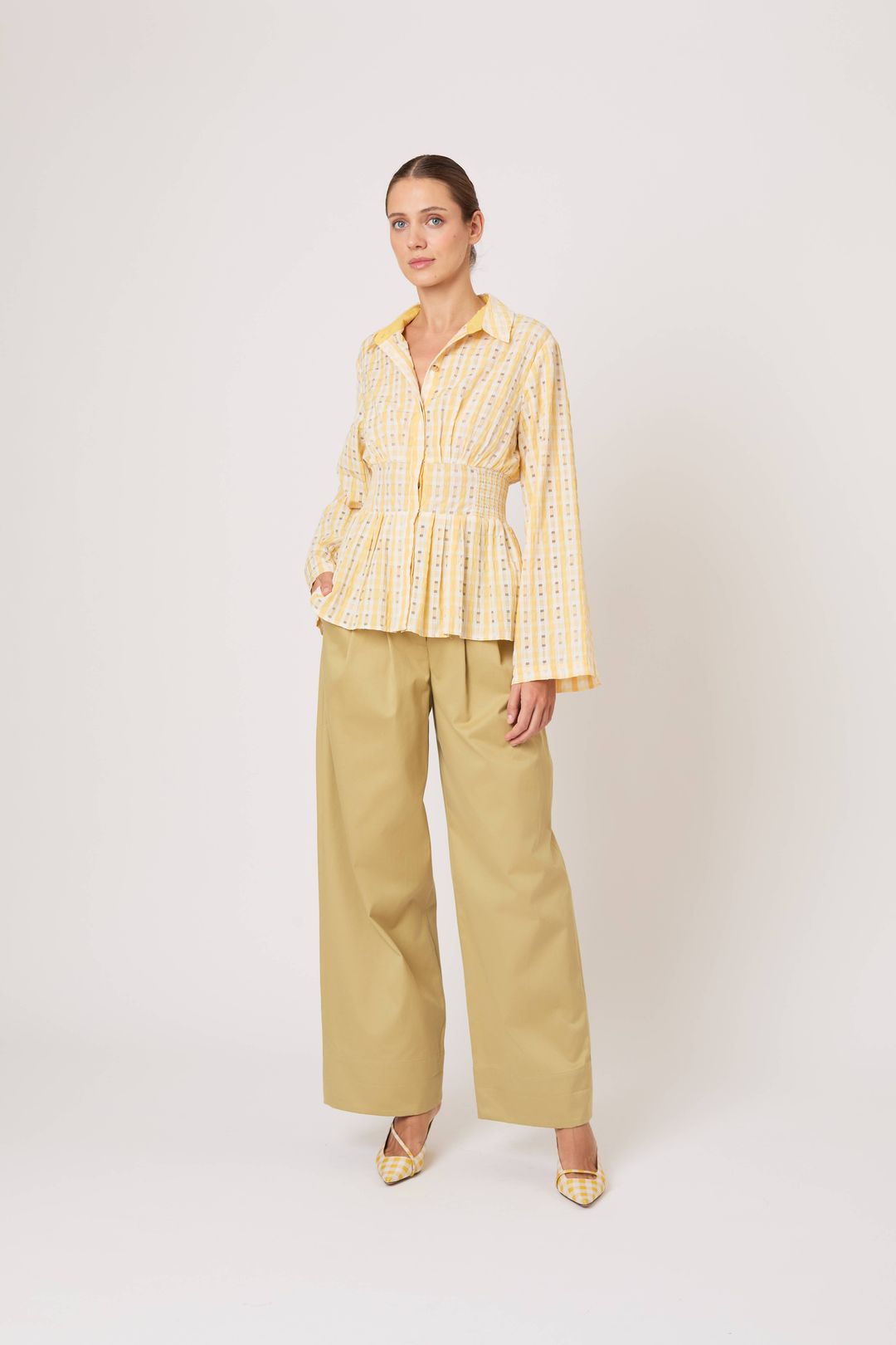 Boogie Woogie Bugle Boy Top in Seersucker Check #4