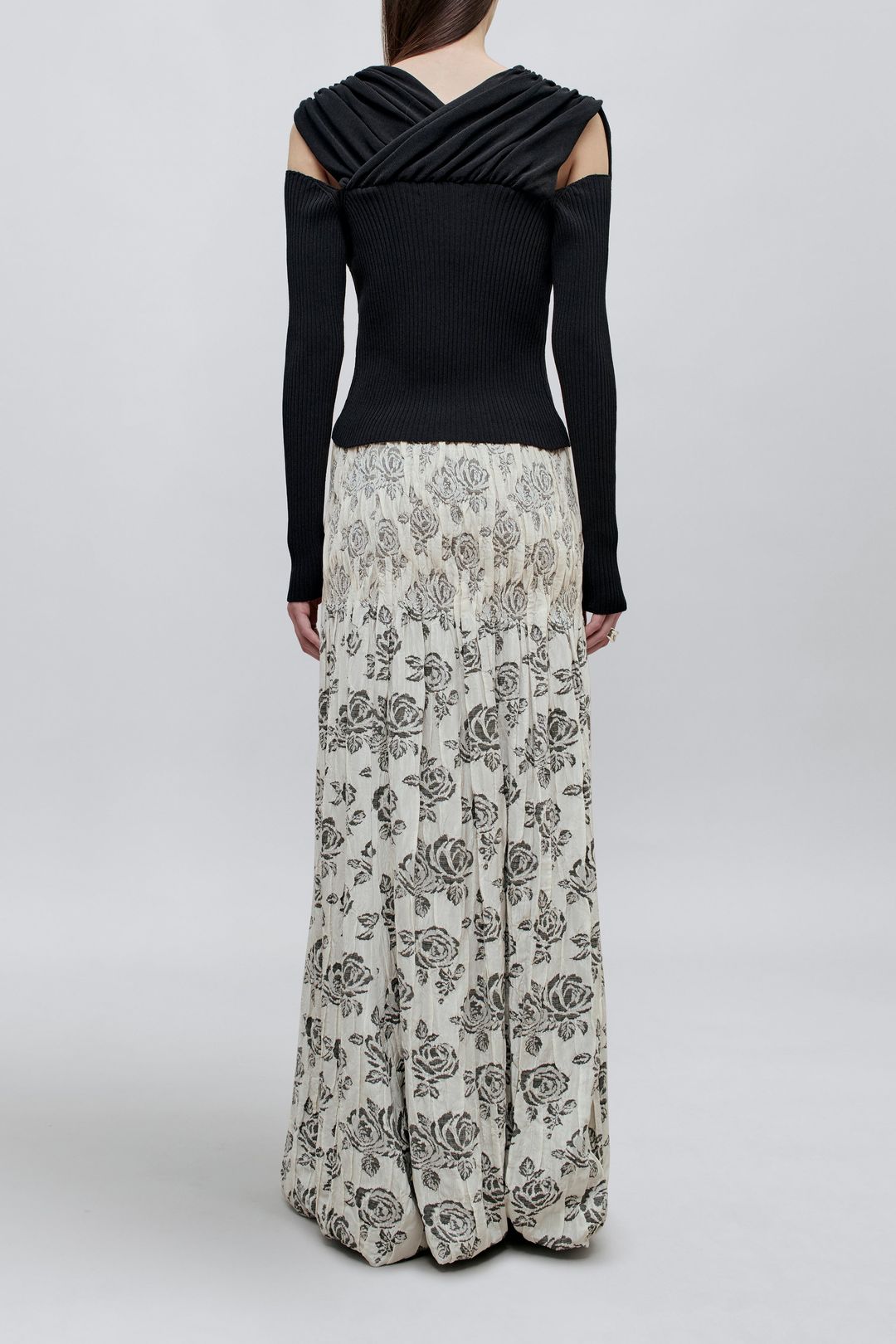 Michele Cowl Neck Sweater in Cotton Nylon #4