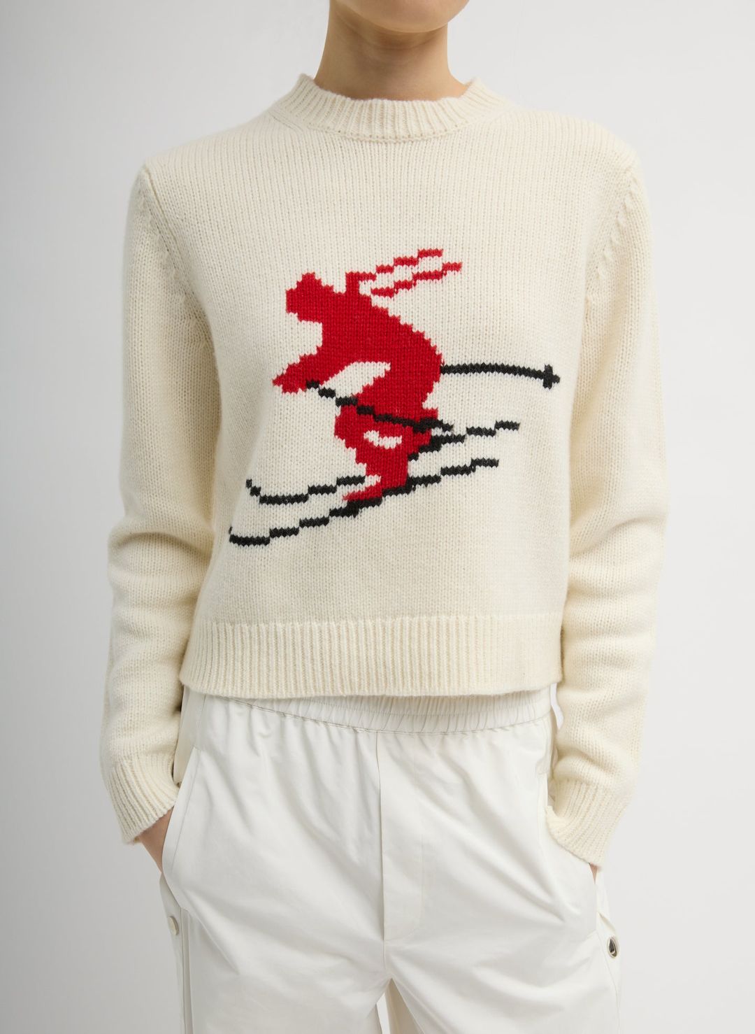Soft Wool Ski Shrunken Sweater