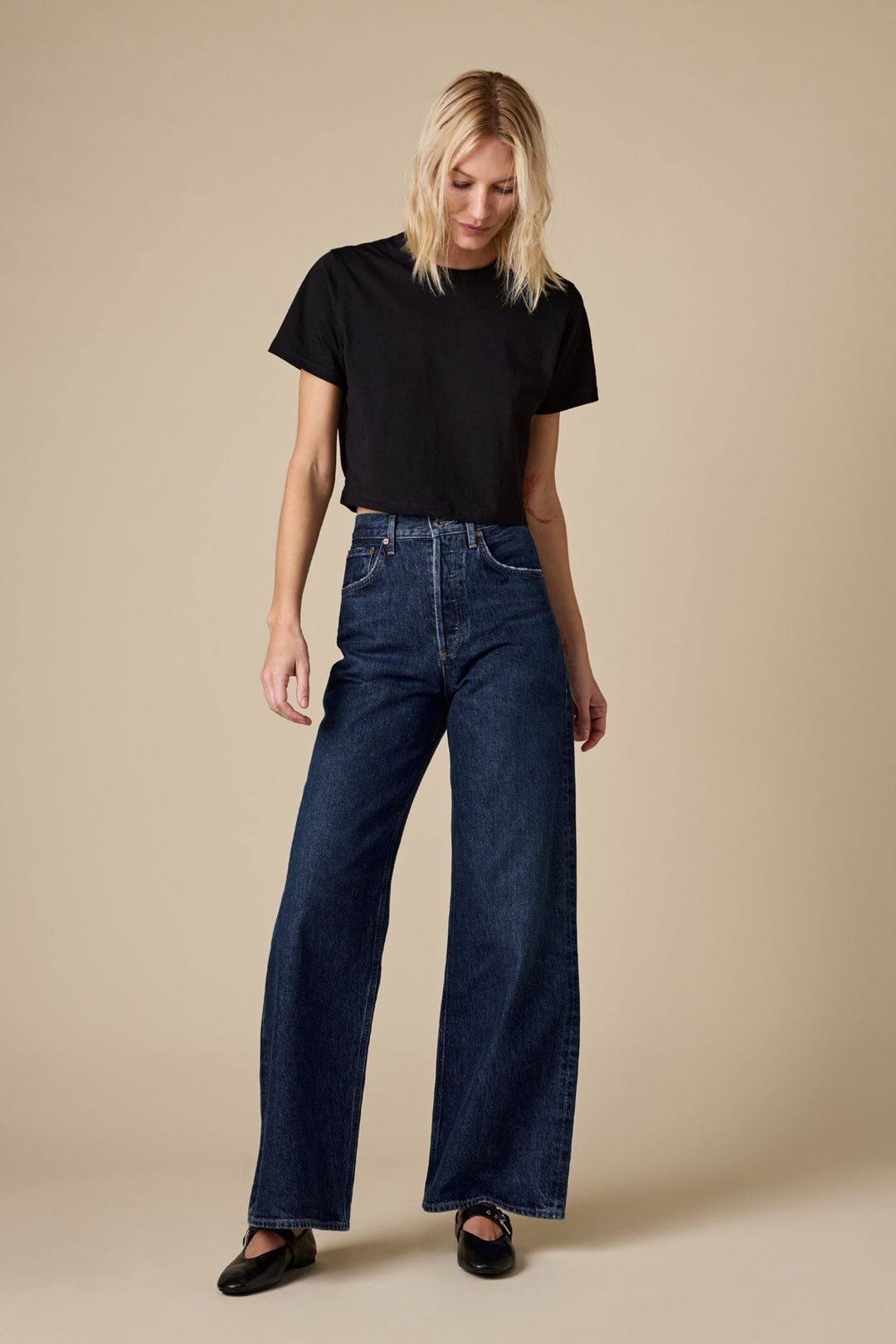 The Cropped Perfect Tee In Black #3