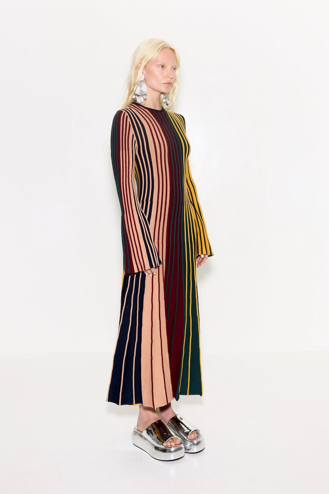 Celia Knit Dress In Multi Color Rib #5
