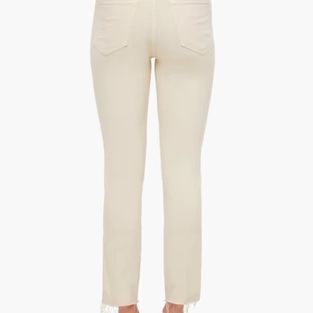 High Waisted Rascal Ankle Fray Jeans Play Date (Cream/Off White) #3