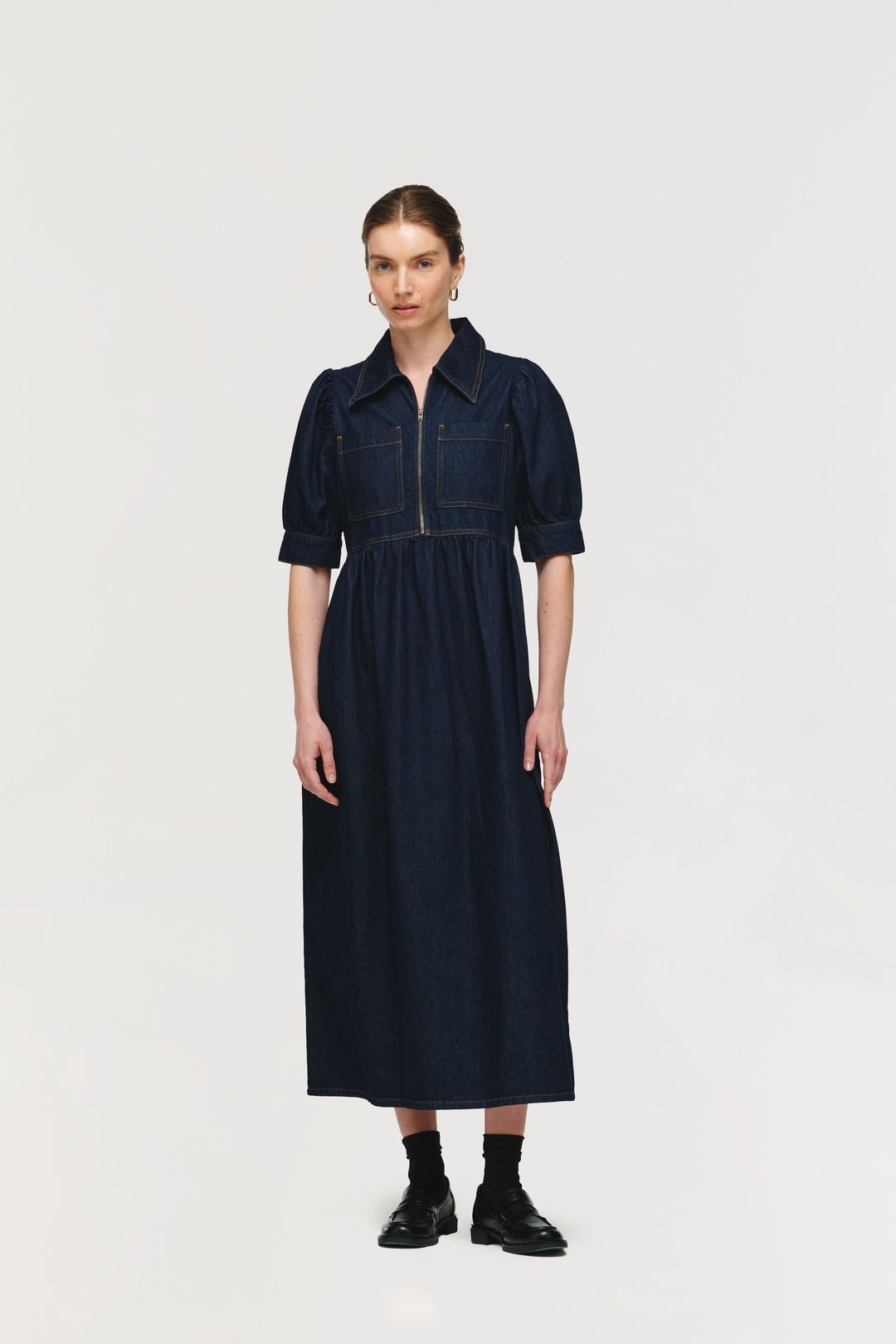 Gabriella Short Sleeve Zip Midi Dress #3