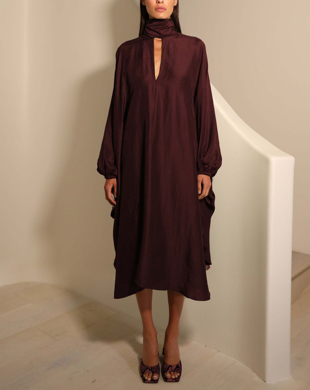 Emlyn Raw Silk Midi Dress #15