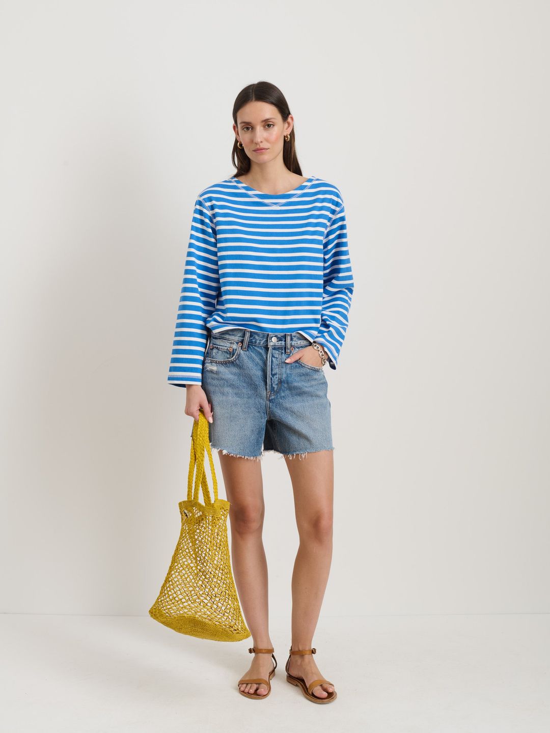 Marseille Striped Boatneck Tee In Cotton #3