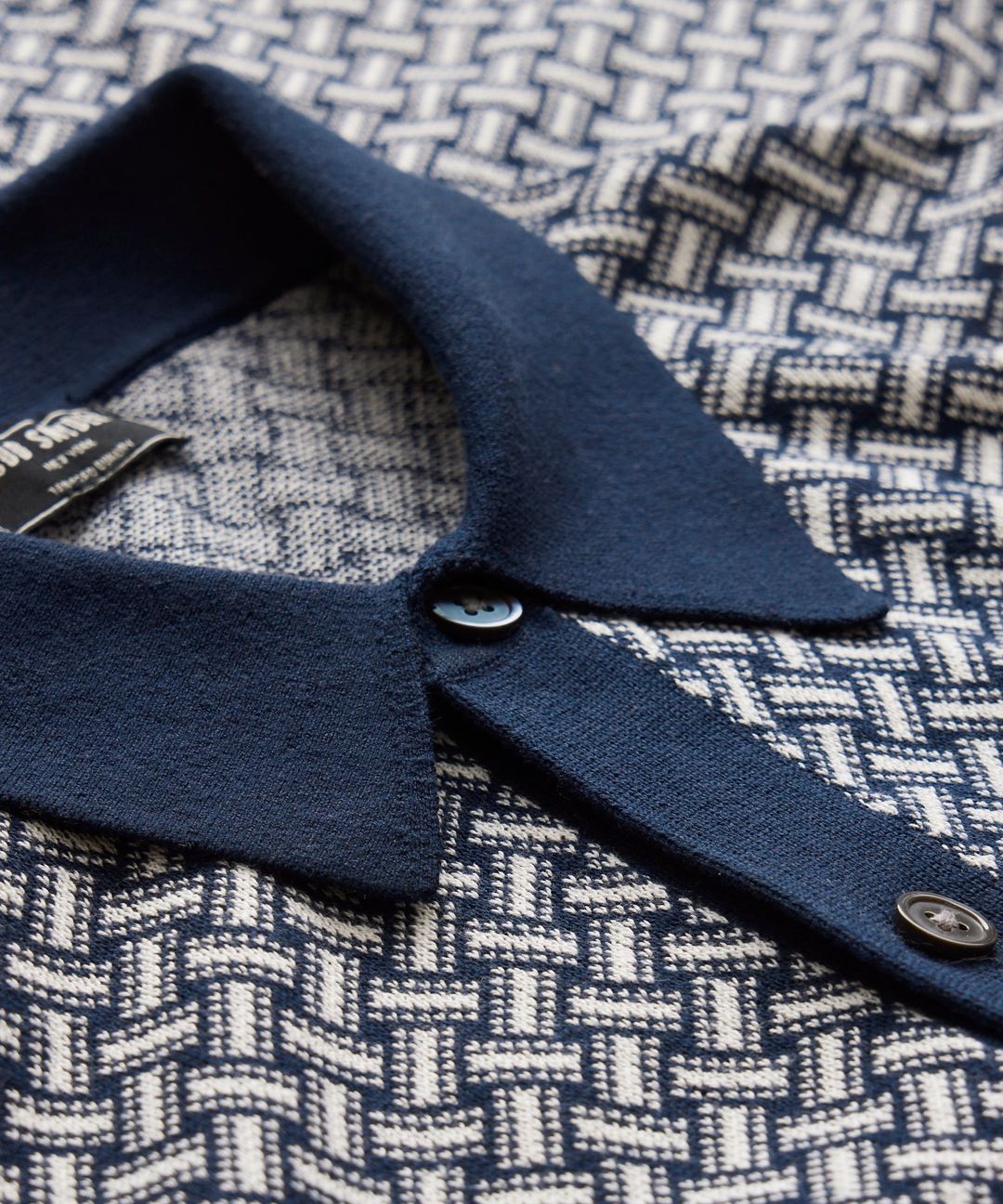 Over-Under Geo Full-Placket Polo