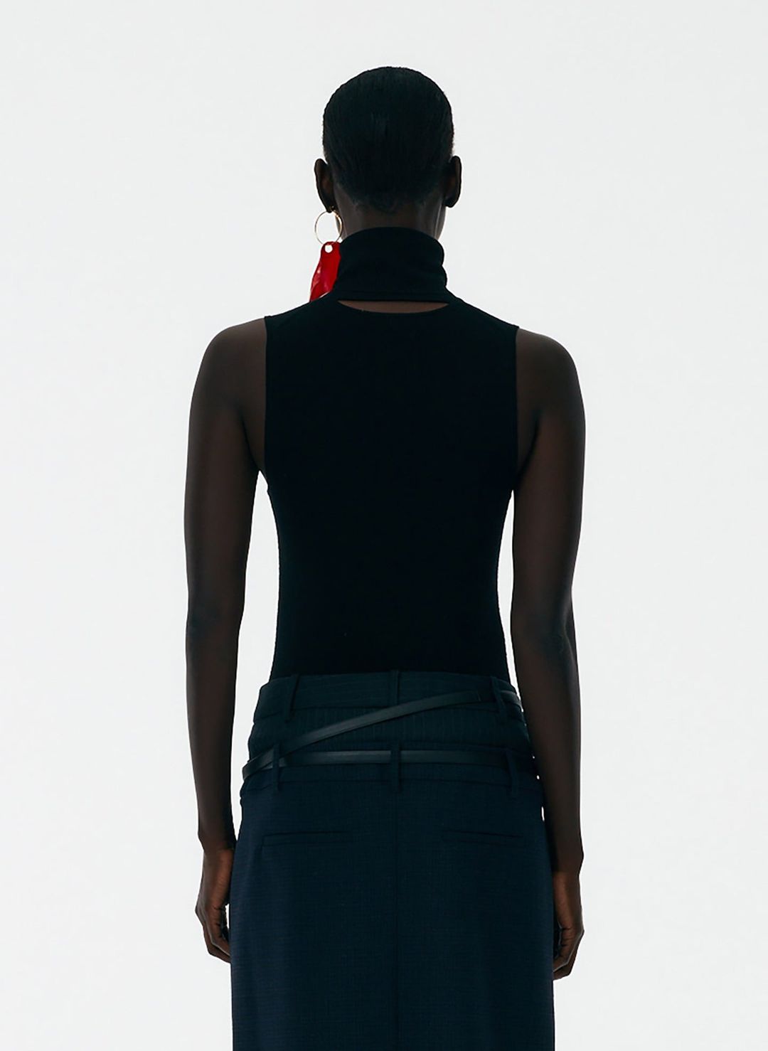 Feather Weight Ribbed Turtleneck Sweater Tank #4