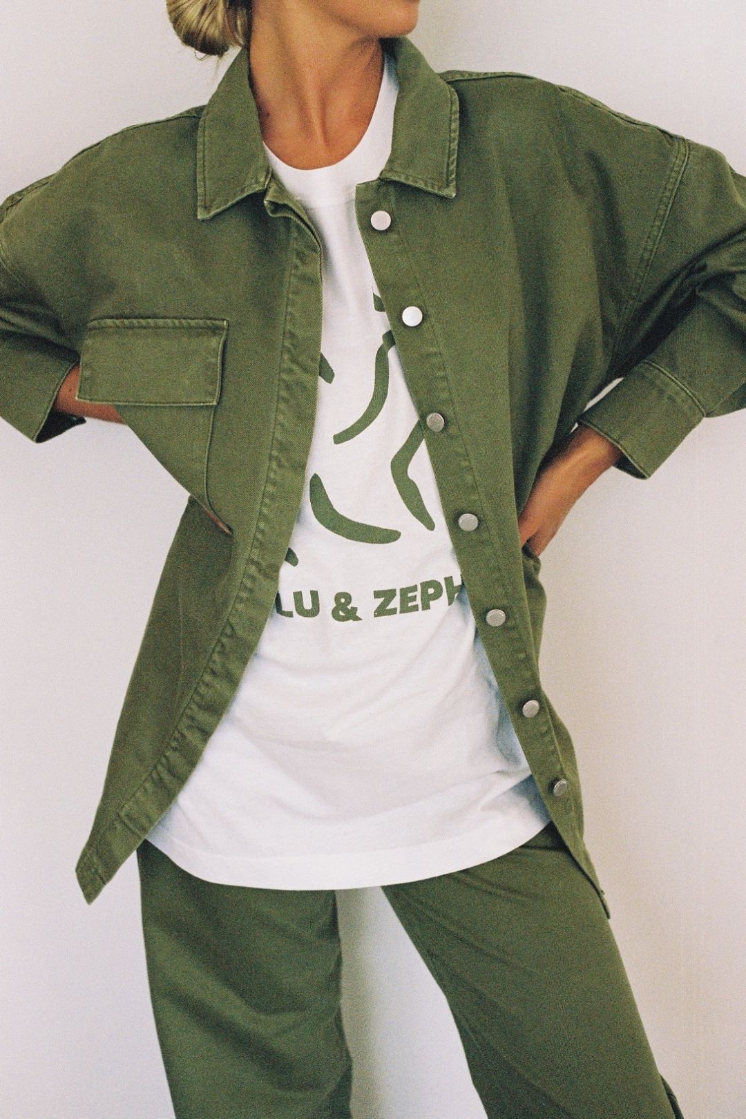 Recycled Cotton Jacket - Khaki #12