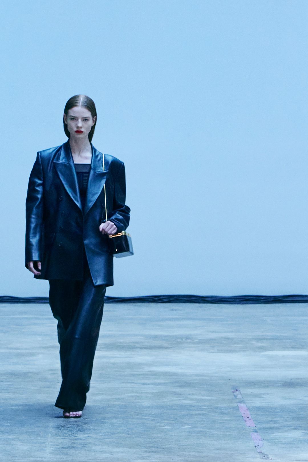 The Tanner Blazer in Black Leather #6
