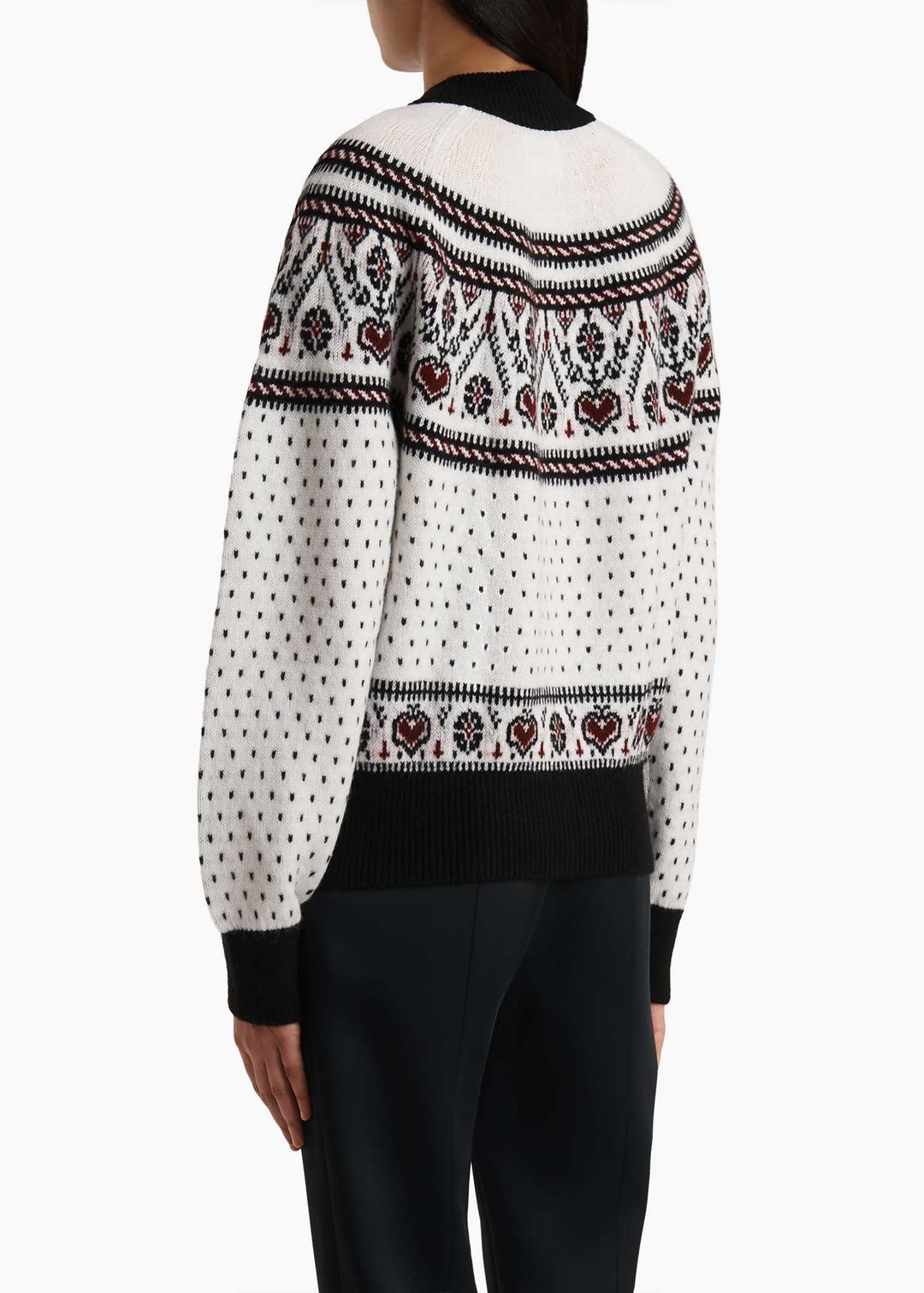 Marc Cardigan in Ivory and Red Multi #4