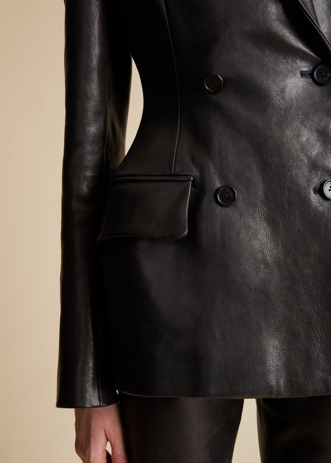 The Martu Blazer in Black Leather #5