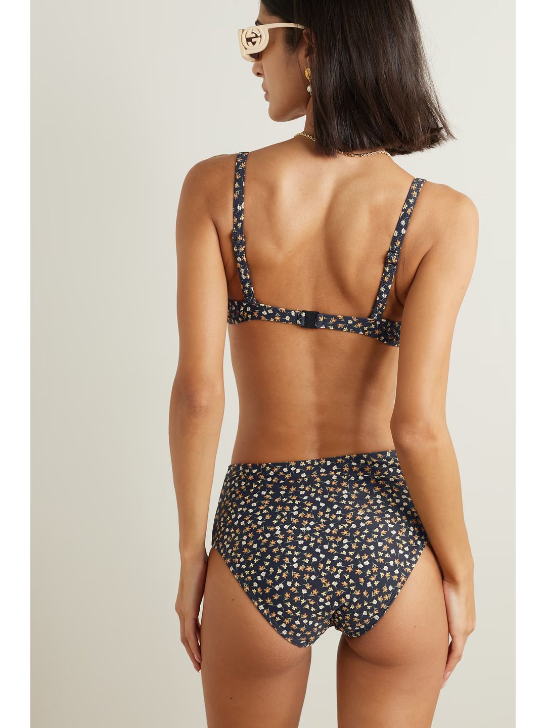 The High Waist floral-print recycled bikini briefs #4