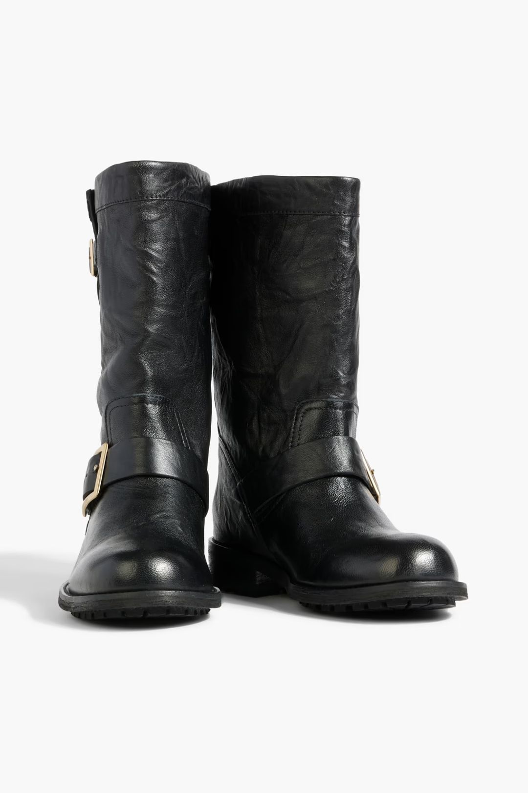 Biker buckled leather boots #2