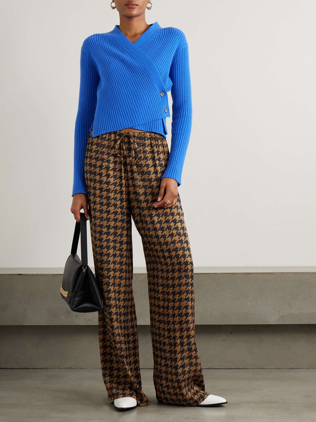 Wrap-effect ribbed wool and cashmere-blend cardigan #2