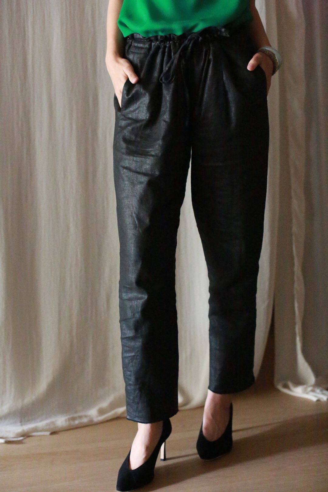 Waxed Linen Unisex Pants