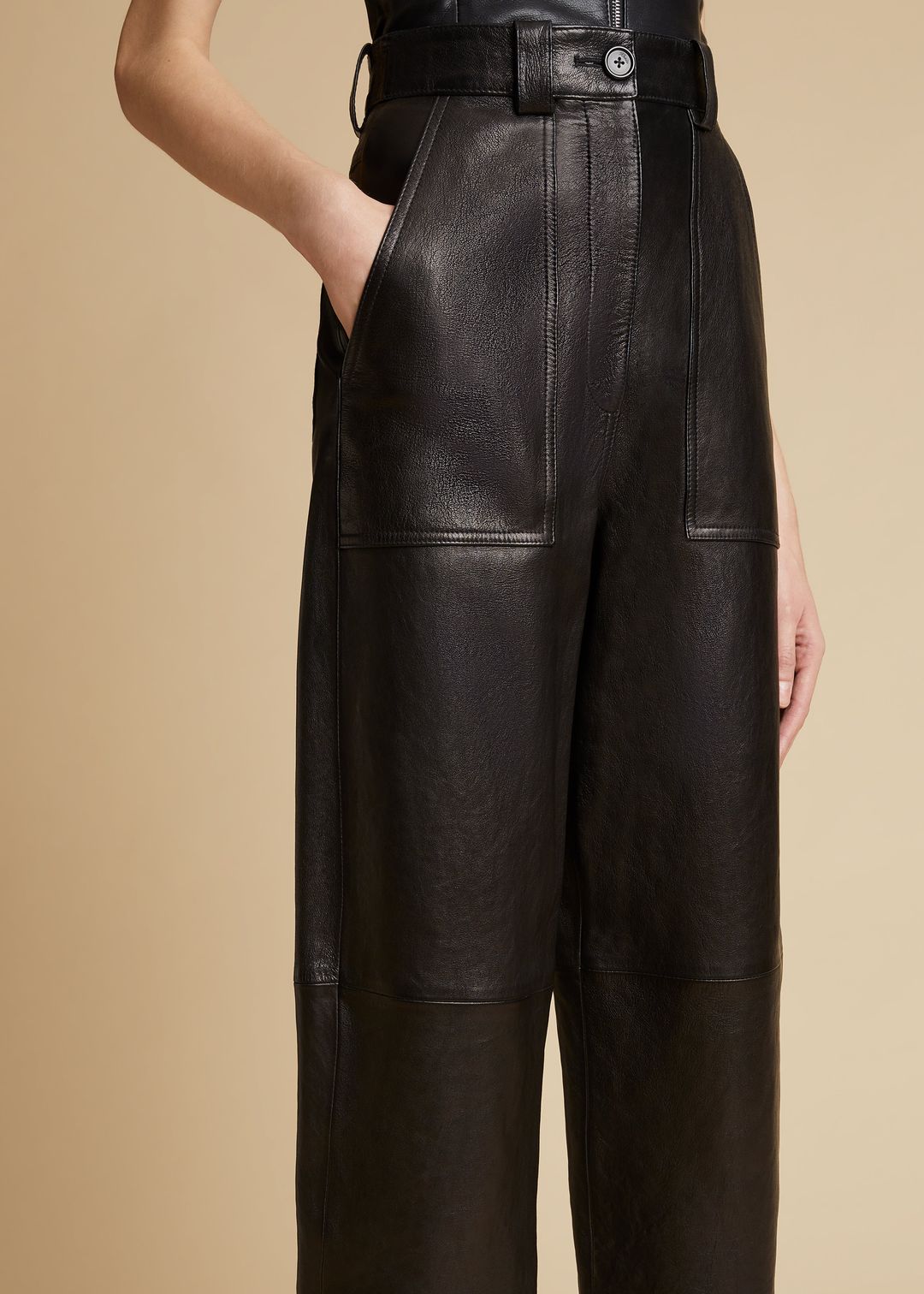 The Hewey Pant in Black Leather #4