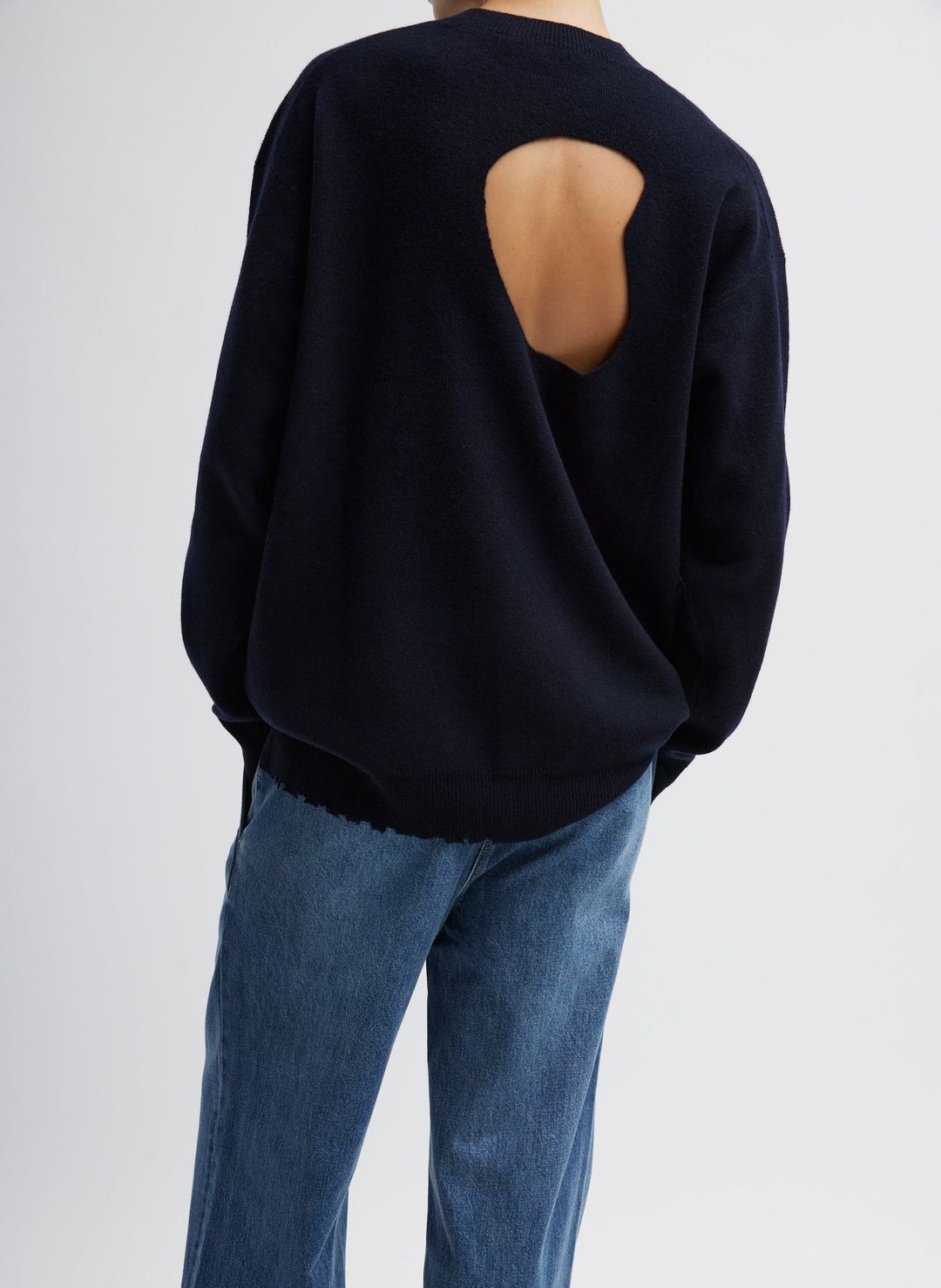 Anna Merino Wool Hole-At-Back Pullover #3