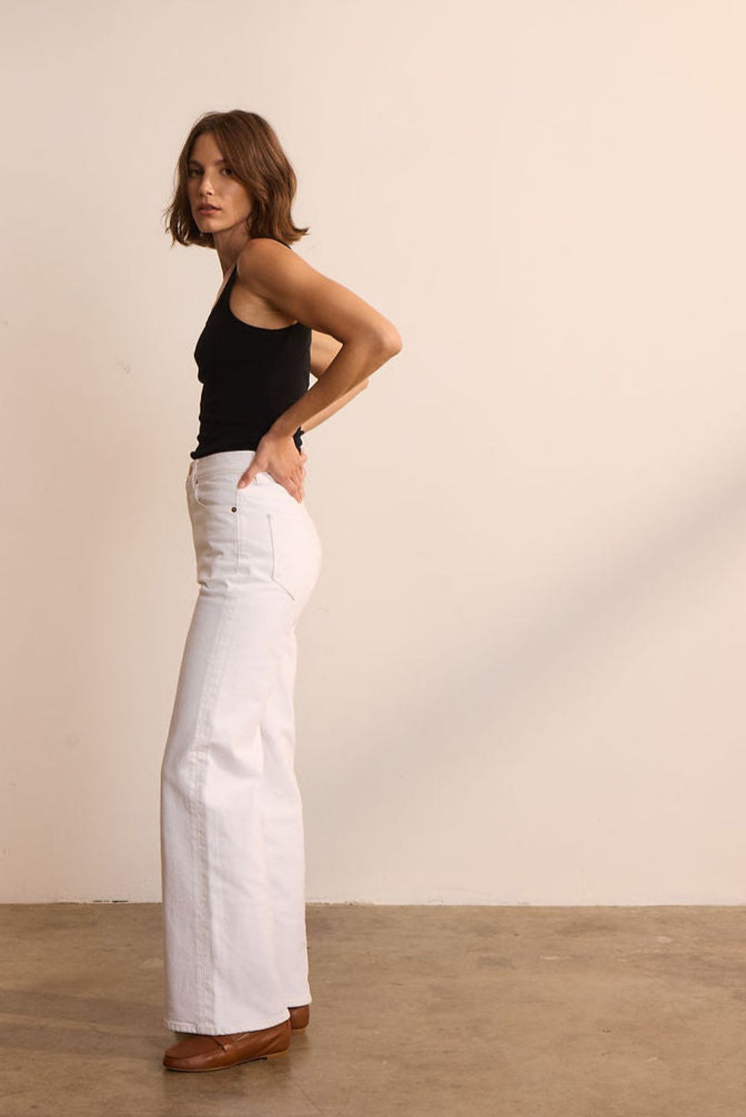The Wide A Leg in Soft White #11