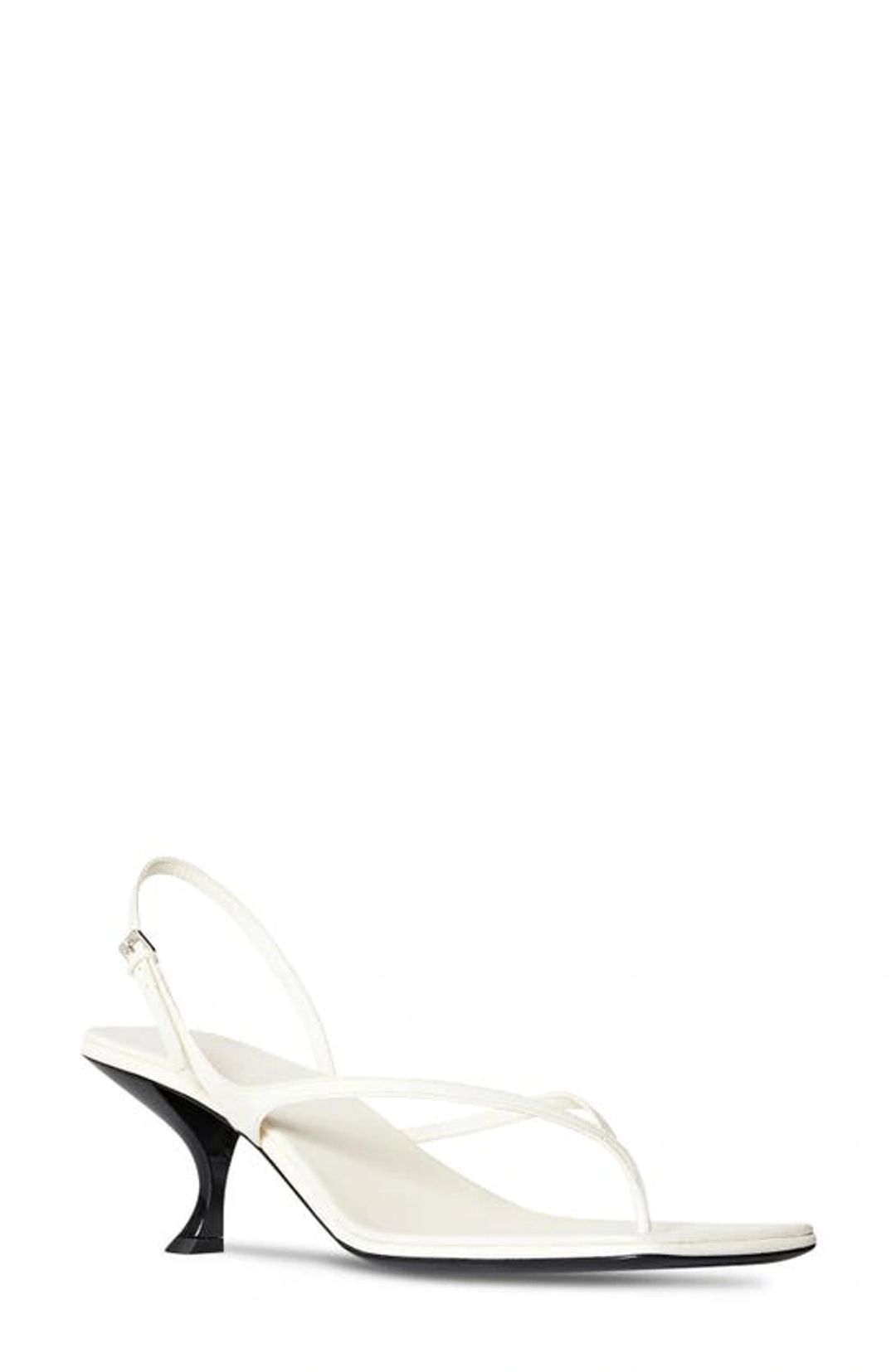 Constance Leather Slingback Sandals In White #8