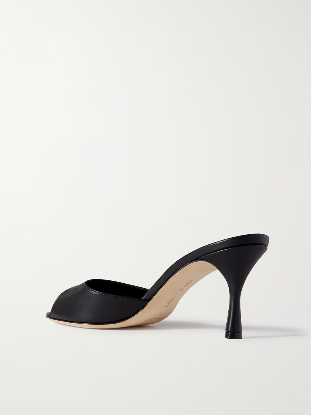 Picoux 70mm Square Toe Leather Sandals in Black #3