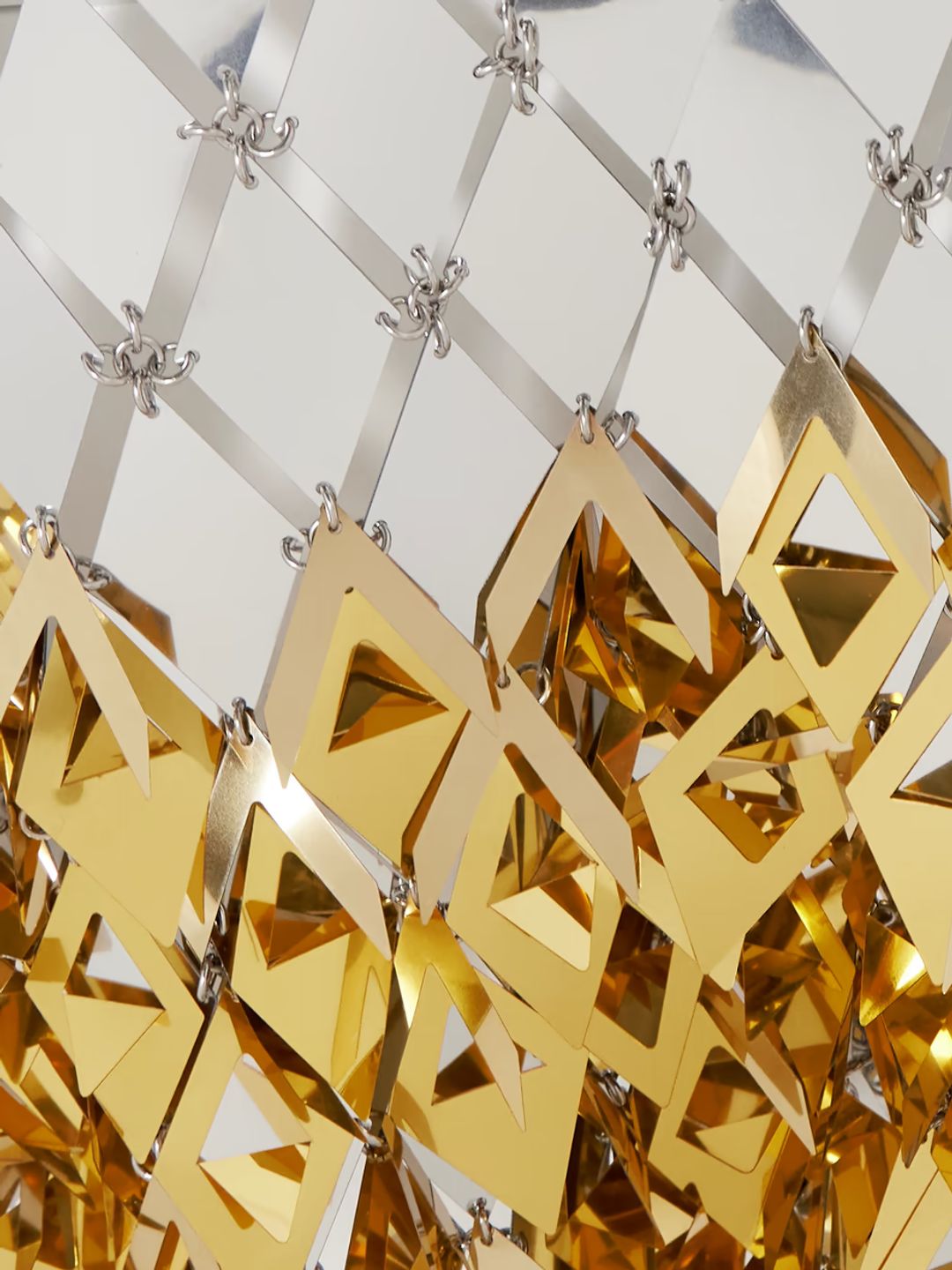 Paillette-embellished chainmail mini skirt #4