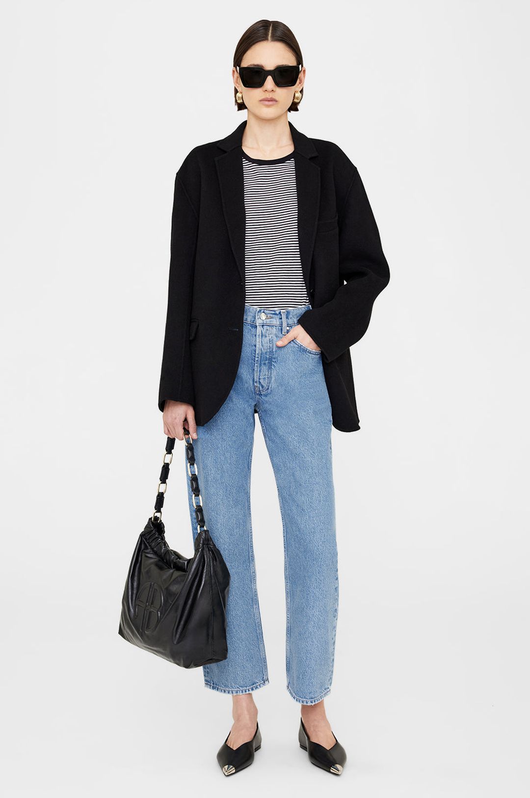 Bo Tee - Black And White Stripe #5