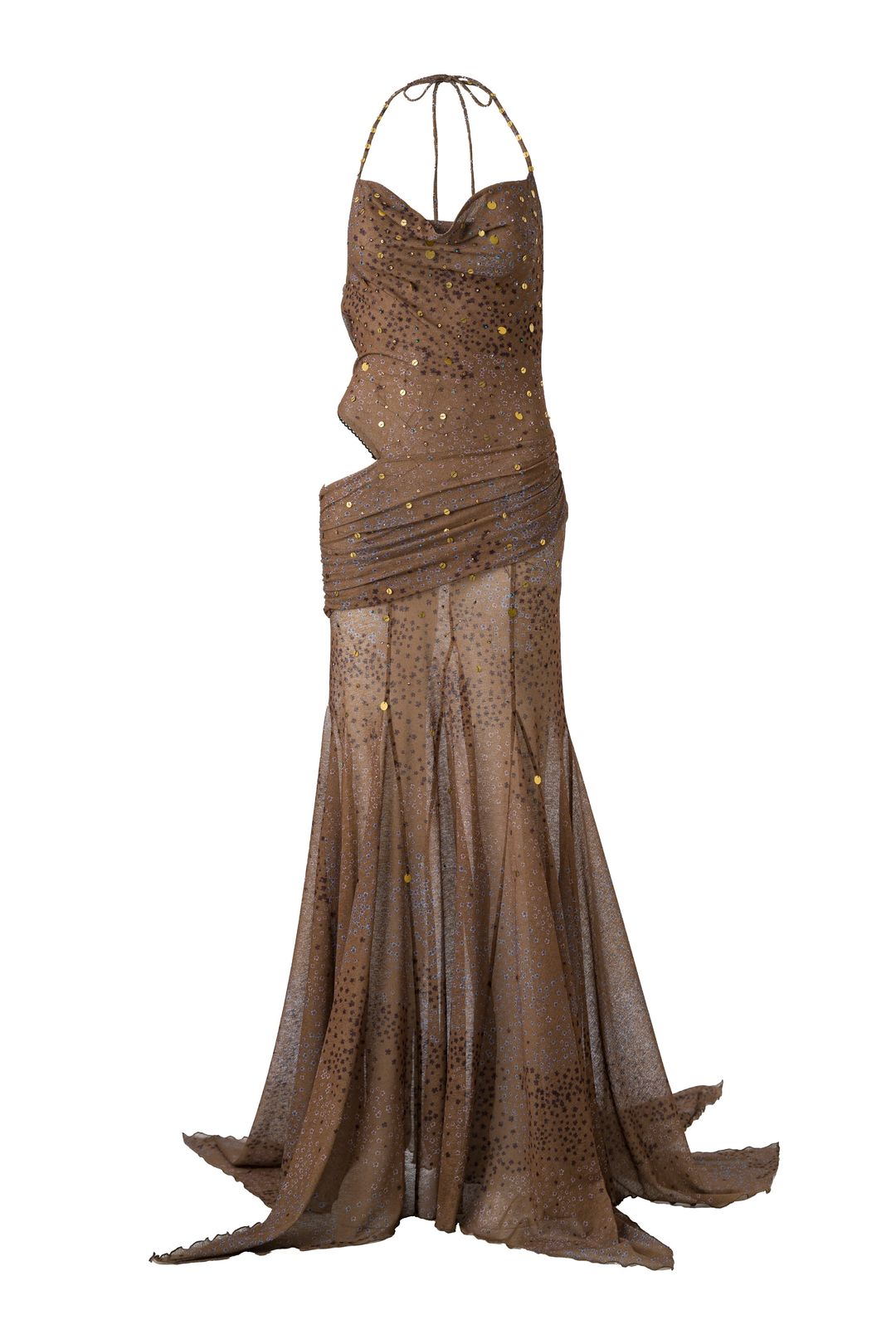 VENUSIA - Cut-out and bead-embellished maxi dress #4