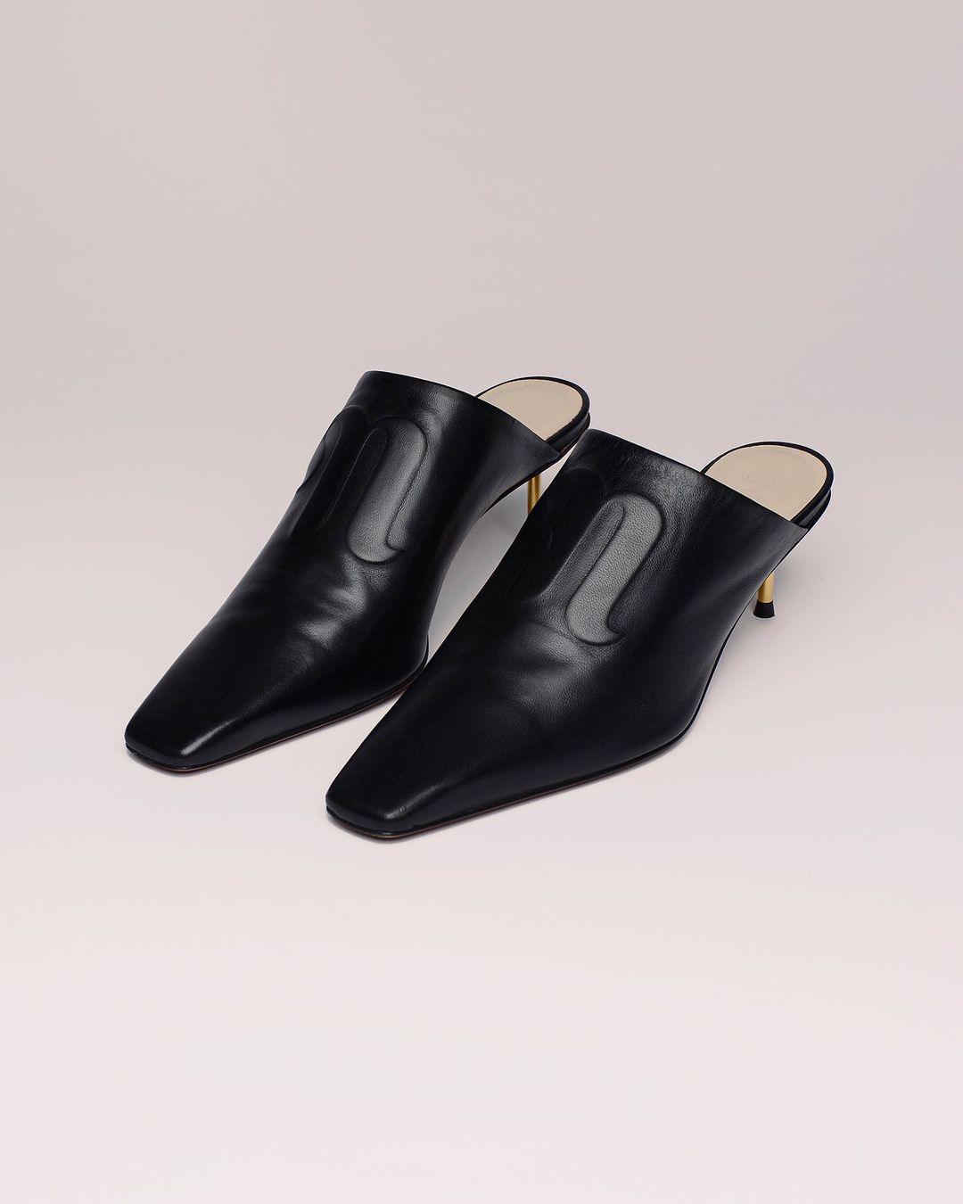 Vilma - Sale Leather Mules - Black #3