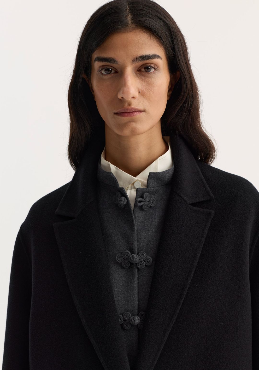 Double-faced coat | black #4